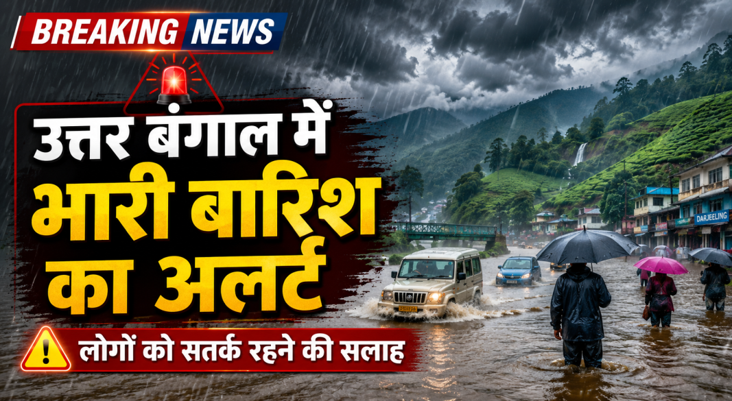 उत्तर बंगाल में भारी बारिश का अलर्ट और मौसम अपडेट