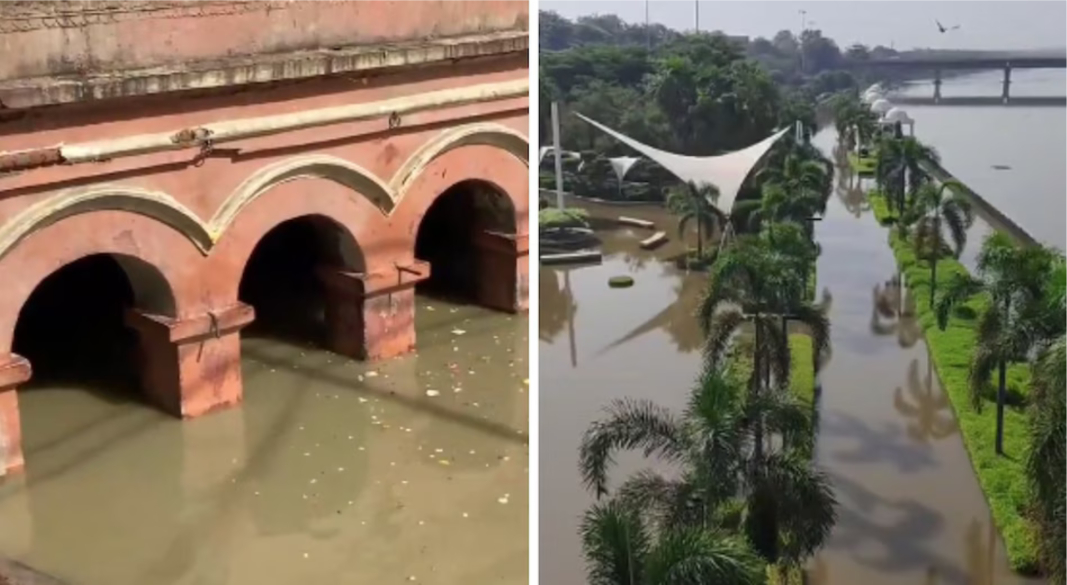 लखनऊ में बढ़ता गोमती नदी का जलस्तर