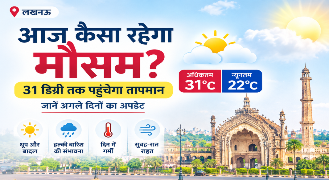 लखनऊ में 10 अक्टूबर 2026 को धूप और आंशिक बादलों वाला मौसम