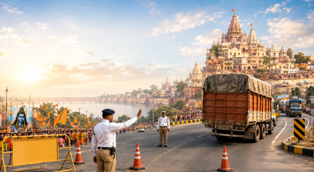 अयोध्या सावन मेला 2026 के दौरान ट्रैफिक डायवर्जन और भारी वाहनों के बदले रूट
